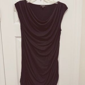 Express Ruched Sleeveless Black Women's Top L